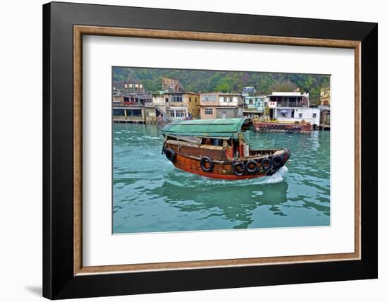 Community of Live-Aboard Boat People, Lei Yu Mai, Hong Kong-Richard Wright-Framed Photographic Print