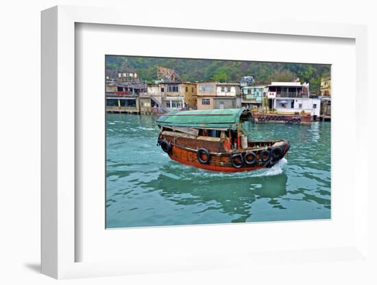 Community of Live-Aboard Boat People, Lei Yu Mai, Hong Kong-Richard Wright-Framed Photographic Print