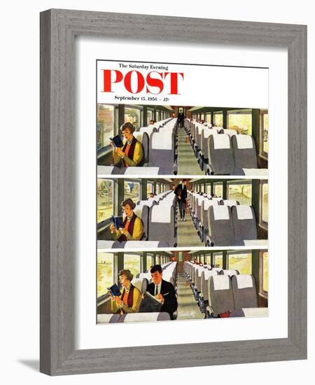 "Commuter Pickup" Saturday Evening Post Cover, September 15, 1956-Thornton Utz-Framed Giclee Print