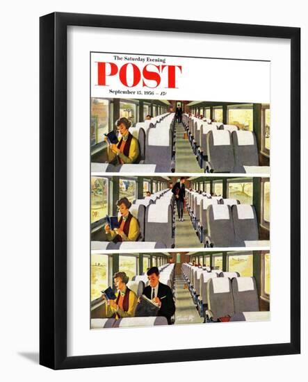 "Commuter Pickup" Saturday Evening Post Cover, September 15, 1956-Thornton Utz-Framed Giclee Print