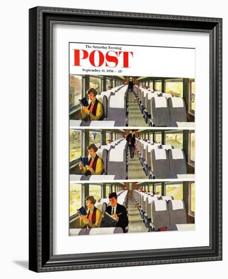 "Commuter Pickup" Saturday Evening Post Cover, September 15, 1956-Thornton Utz-Framed Giclee Print