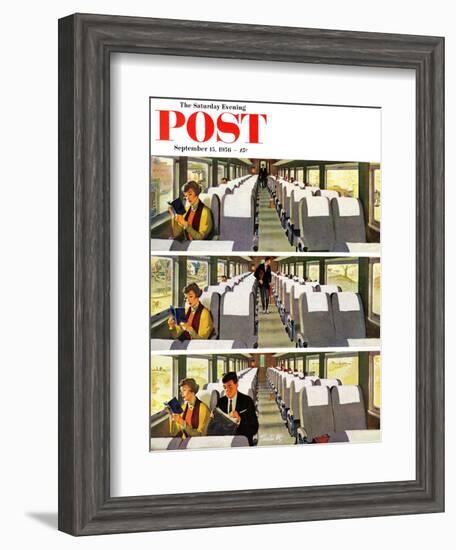 "Commuter Pickup" Saturday Evening Post Cover, September 15, 1956-Thornton Utz-Framed Giclee Print