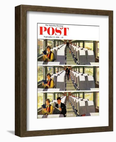 "Commuter Pickup" Saturday Evening Post Cover, September 15, 1956-Thornton Utz-Framed Giclee Print