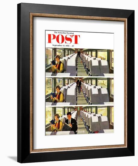 "Commuter Pickup" Saturday Evening Post Cover, September 15, 1956-Thornton Utz-Framed Giclee Print