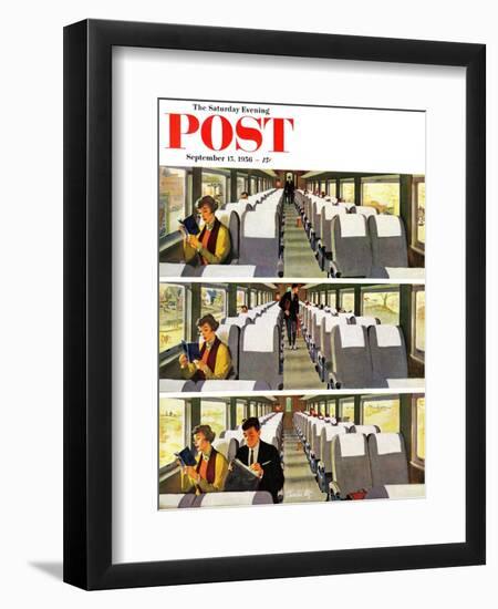 "Commuter Pickup" Saturday Evening Post Cover, September 15, 1956-Thornton Utz-Framed Giclee Print