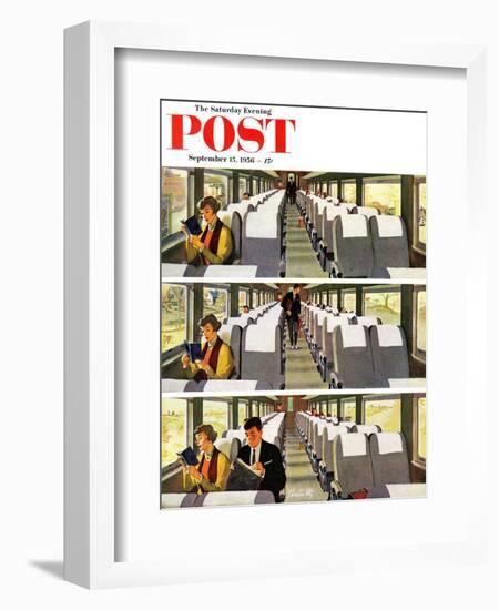 "Commuter Pickup" Saturday Evening Post Cover, September 15, 1956-Thornton Utz-Framed Giclee Print