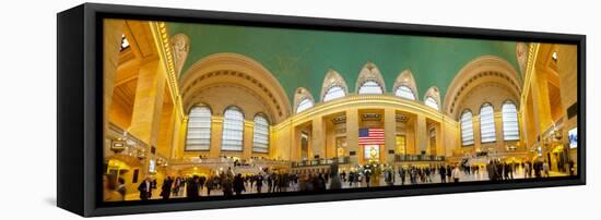 Commuters at a Railroad Station, Grand Central Station, Park Avenue, Manhattan-null-Framed Premier Image Canvas