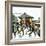 "Commuters in the Rain," October 7, 1961-John Falter-Framed Giclee Print