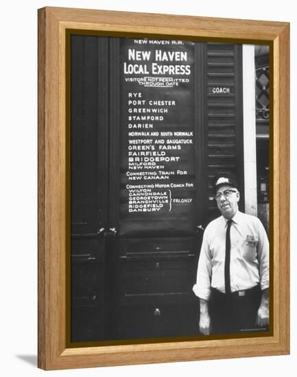 Commuters on the New Haven Line-Alfred Eisenstaedt-Framed Premier Image Canvas