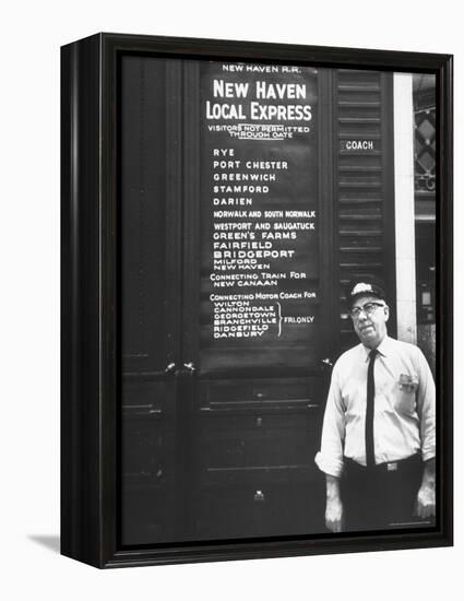 Commuters on the New Haven Line-Alfred Eisenstaedt-Framed Premier Image Canvas