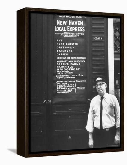 Commuters on the New Haven Line-Alfred Eisenstaedt-Framed Premier Image Canvas