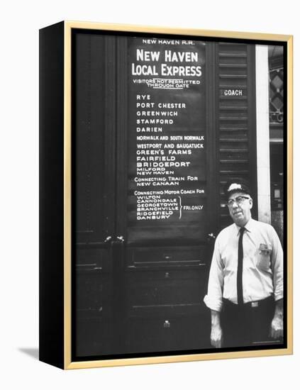 Commuters on the New Haven Line-Alfred Eisenstaedt-Framed Premier Image Canvas