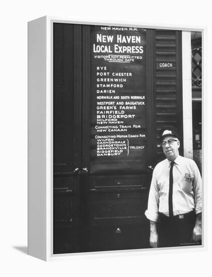 Commuters on the New Haven Line-Alfred Eisenstaedt-Framed Premier Image Canvas