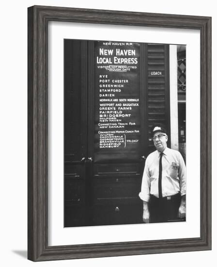 Commuters on the New Haven Line-Alfred Eisenstaedt-Framed Photographic Print