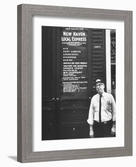 Commuters on the New Haven Line-Alfred Eisenstaedt-Framed Photographic Print