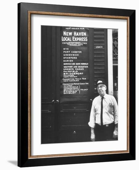 Commuters on the New Haven Line-Alfred Eisenstaedt-Framed Photographic Print