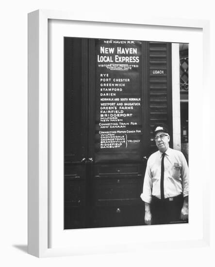 Commuters on the New Haven Line-Alfred Eisenstaedt-Framed Photographic Print