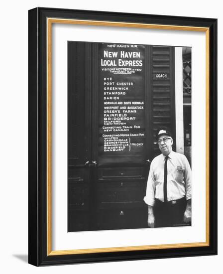 Commuters on the New Haven Line-Alfred Eisenstaedt-Framed Photographic Print