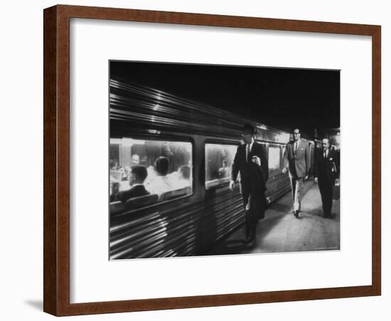 Commuters on the New Haven Line-Alfred Eisenstaedt-Framed Photographic Print