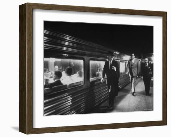 Commuters on the New Haven Line-Alfred Eisenstaedt-Framed Photographic Print