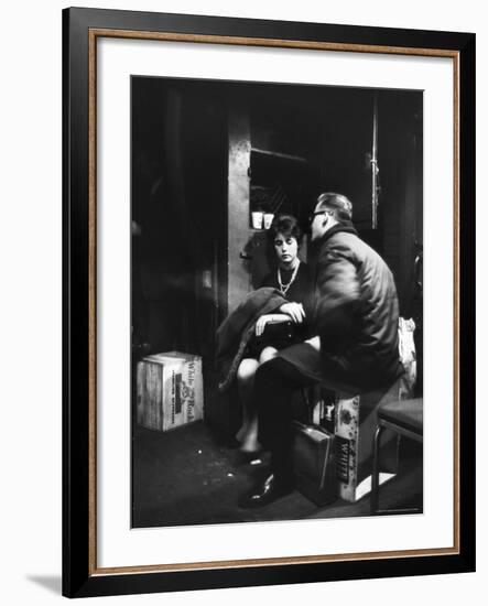 Commuters on the New York New Haven Line Riding in Baggage Car During Evening Rush Hour-Alfred Eisenstaedt-Framed Photographic Print
