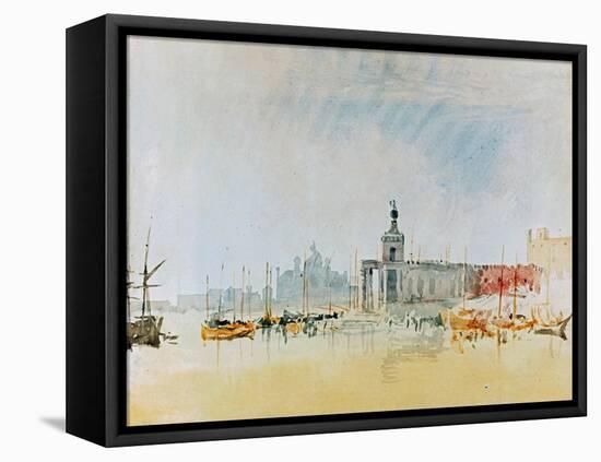 Como and Venice Sketchbook (Finberg CLXXXI) Venice: The Punta della Dogana 1819-J. M. W. Turner-Framed Premier Image Canvas