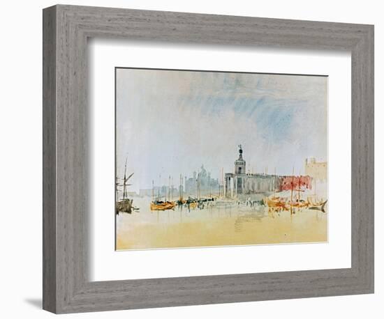 Como and Venice Sketchbook (Finberg CLXXXI) Venice: The Punta della Dogana 1819-J. M. W. Turner-Framed Giclee Print