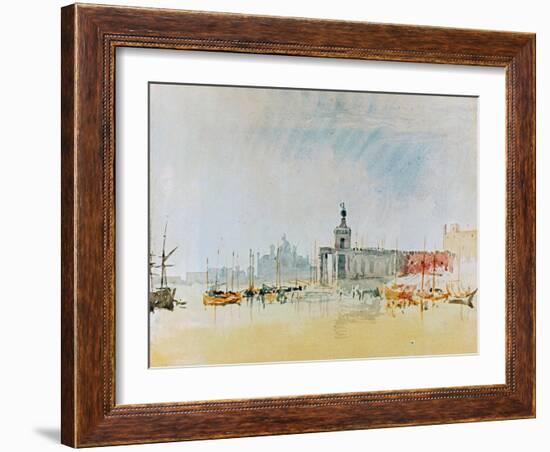 Como and Venice Sketchbook (Finberg CLXXXI) Venice: The Punta della Dogana 1819-J. M. W. Turner-Framed Giclee Print