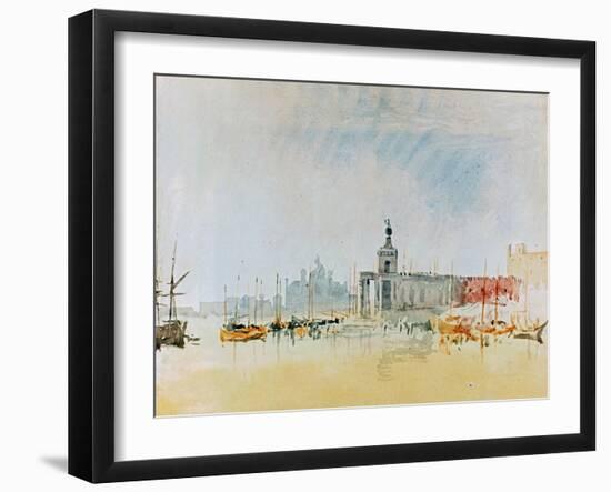 Como and Venice Sketchbook (Finberg CLXXXI) Venice: The Punta della Dogana 1819-J. M. W. Turner-Framed Giclee Print