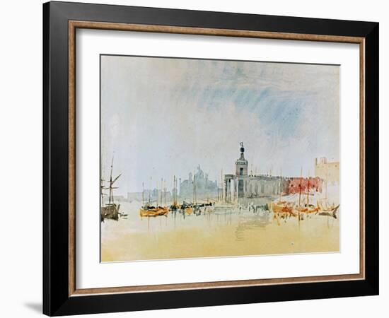 Como and Venice Sketchbook (Finberg CLXXXI) Venice: The Punta della Dogana 1819-J. M. W. Turner-Framed Giclee Print