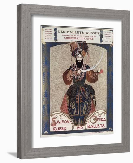 Comoedia Illustre: Les Ballets Russes, c.1910-Leon Bakst-Framed Giclee Print