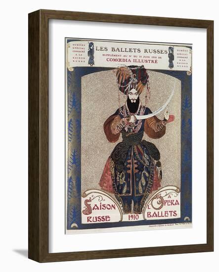 Comoedia Illustre: Les Ballets Russes, c.1910-Leon Bakst-Framed Giclee Print