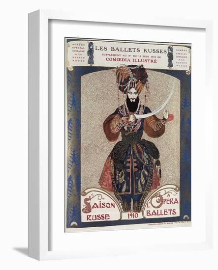 Comoedia Illustre: Les Ballets Russes, c.1910-Leon Bakst-Framed Giclee Print