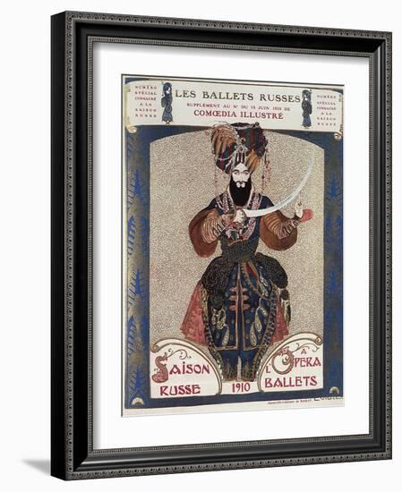 Comoedia Illustre: Les Ballets Russes, c.1910-Leon Bakst-Framed Giclee Print