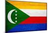 Comoros Flag Design with Wood Patterning - Flags of the World Series-Philippe Hugonnard-Mounted Art Print