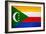Comoros Flag Design with Wood Patterning - Flags of the World Series-Philippe Hugonnard-Framed Art Print
