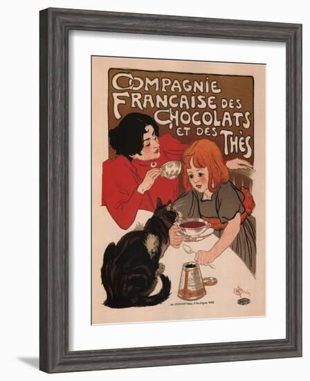 Compagnie Francaise Des Chocolats Et Des Thes-Theophile Alexandre Steinlen-Framed Premium Giclee Print