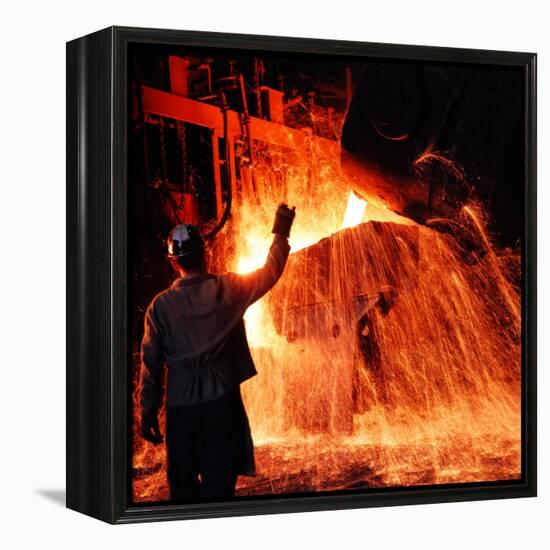 Compania de Acero Del Pacifico Steel Mill, Chile-Bill Ray-Framed Premier Image Canvas