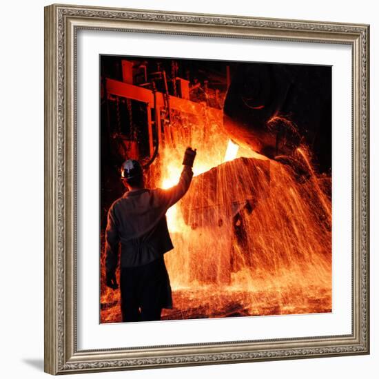 Compania de Acero Del Pacifico Steel Mill, Chile-Bill Ray-Framed Premium Photographic Print