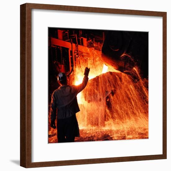 Compania de Acero Del Pacifico Steel Mill, Chile-Bill Ray-Framed Premium Photographic Print