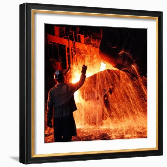 Compania de Acero Del Pacifico Steel Mill, Chile-Bill Ray-Framed Premium Photographic Print