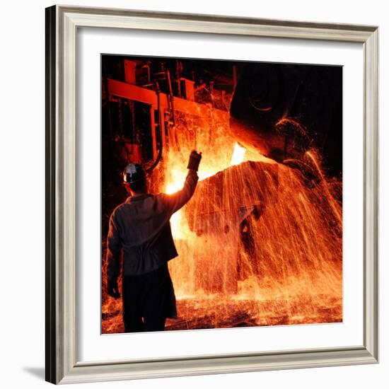 Compania de Acero Del Pacifico Steel Mill, Chile-Bill Ray-Framed Photographic Print