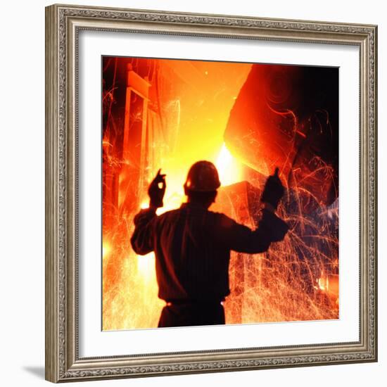 Compania de Acero Del Pacifico Steel Mill, Chile-Bill Ray-Framed Photographic Print