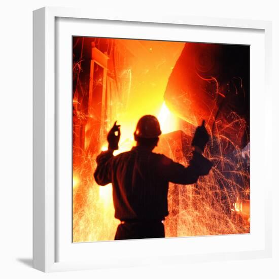 Compania de Acero Del Pacifico Steel Mill, Chile-Bill Ray-Framed Photographic Print