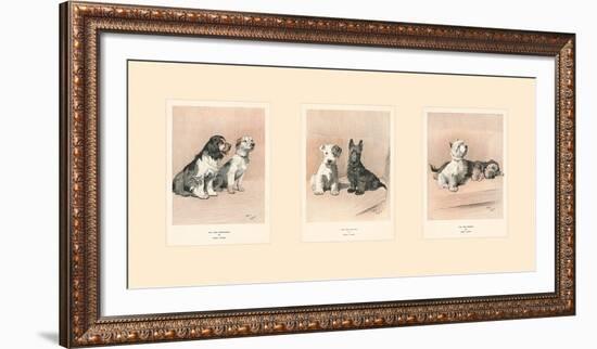 Companions Triptych-Cecil Aldin-Framed Premium Giclee Print