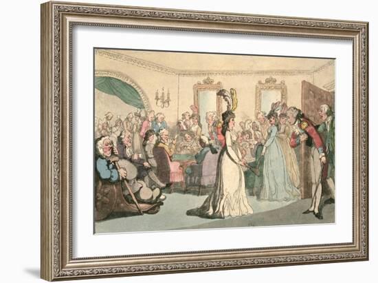 Company at Play, Plate 8 from 'Comforts of Bath', 1798-Thomas Rowlandson-Framed Giclee Print