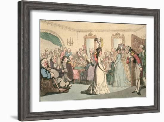 Company at Play, Plate 8 from 'Comforts of Bath', 1798-Thomas Rowlandson-Framed Giclee Print