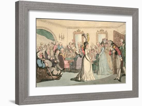 Company at Play, Plate 8 from 'Comforts of Bath', 1798-Thomas Rowlandson-Framed Giclee Print