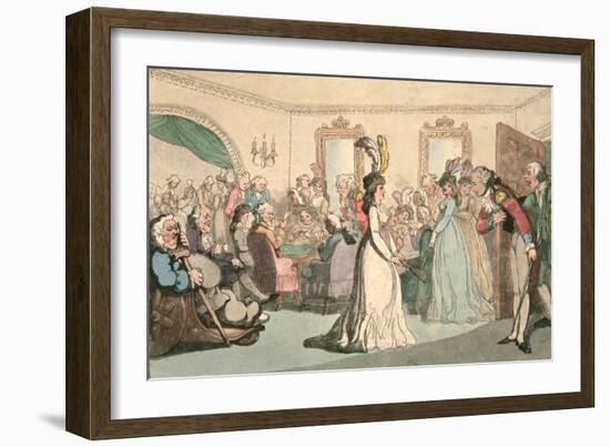 Company at Play, Plate 8 from 'Comforts of Bath', 1798-Thomas Rowlandson-Framed Giclee Print