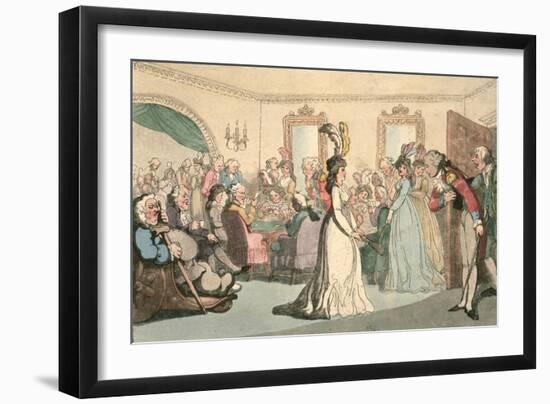 Company at Play, Plate 8 from 'Comforts of Bath', 1798-Thomas Rowlandson-Framed Giclee Print